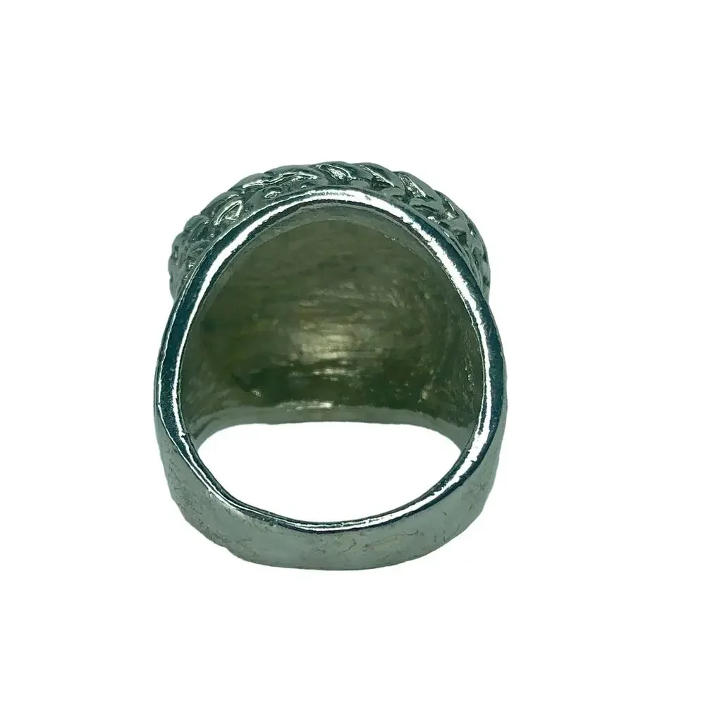 Silver and Gold Circle Ring - Size 8